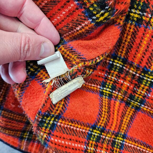 Sir Jac Jacket Men Size 38 Blue Hooded Full Zip Plaid Lined - Picture 10 of 14